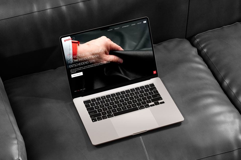 Gmelich website macbook für Webdesign