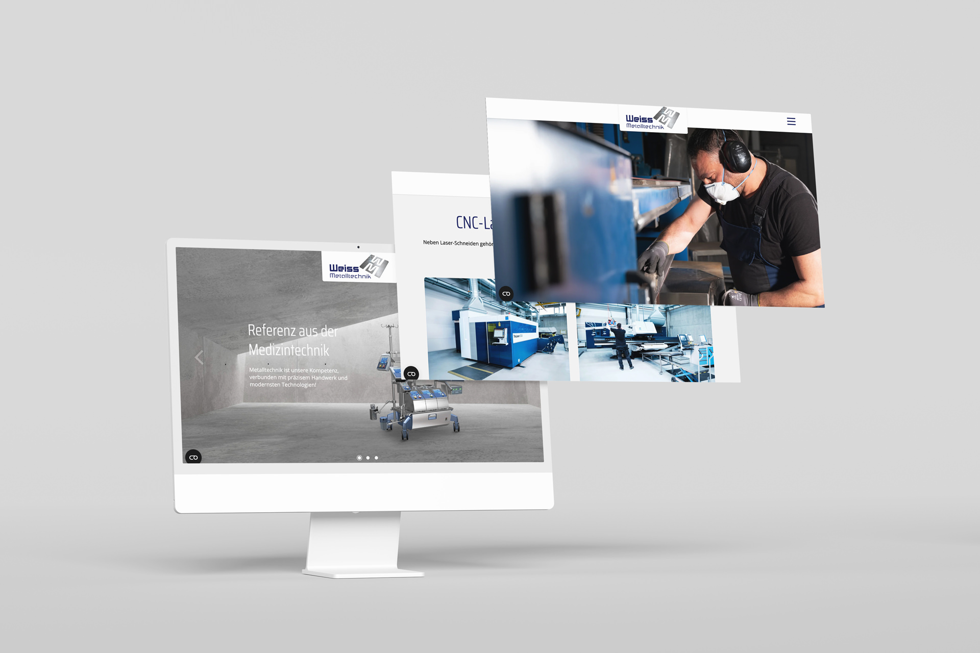 Weiss website imac für Webdesign