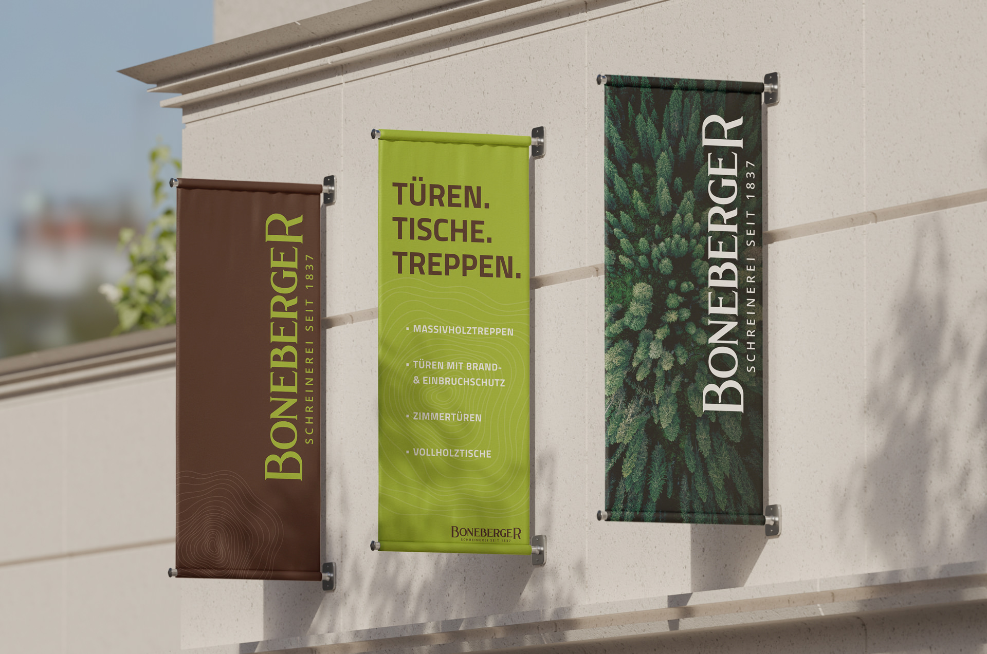 Boneberger flaggen gebaeude für Außenfahnen