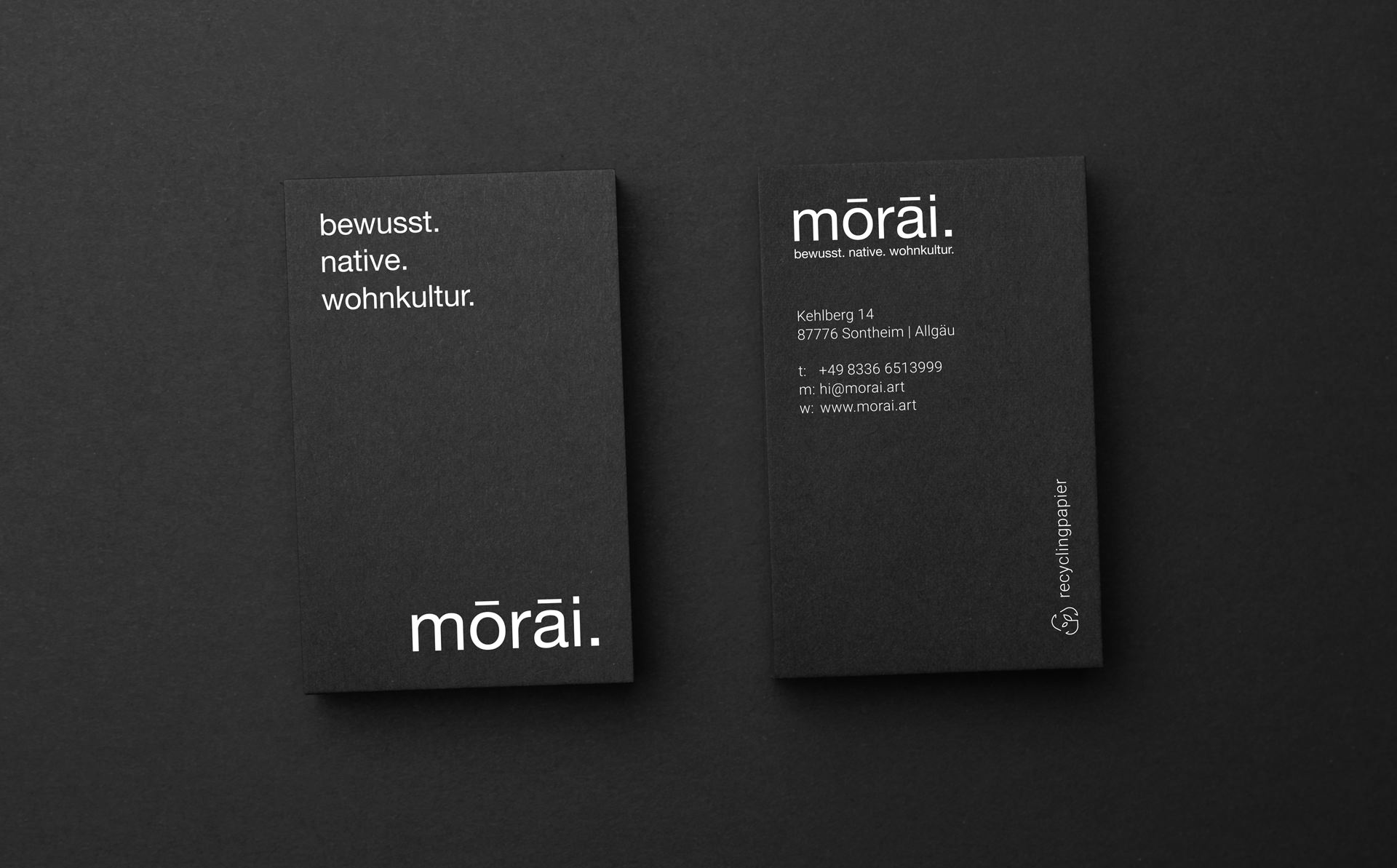 Morsi visitenkarte beidseitig für Webdesign