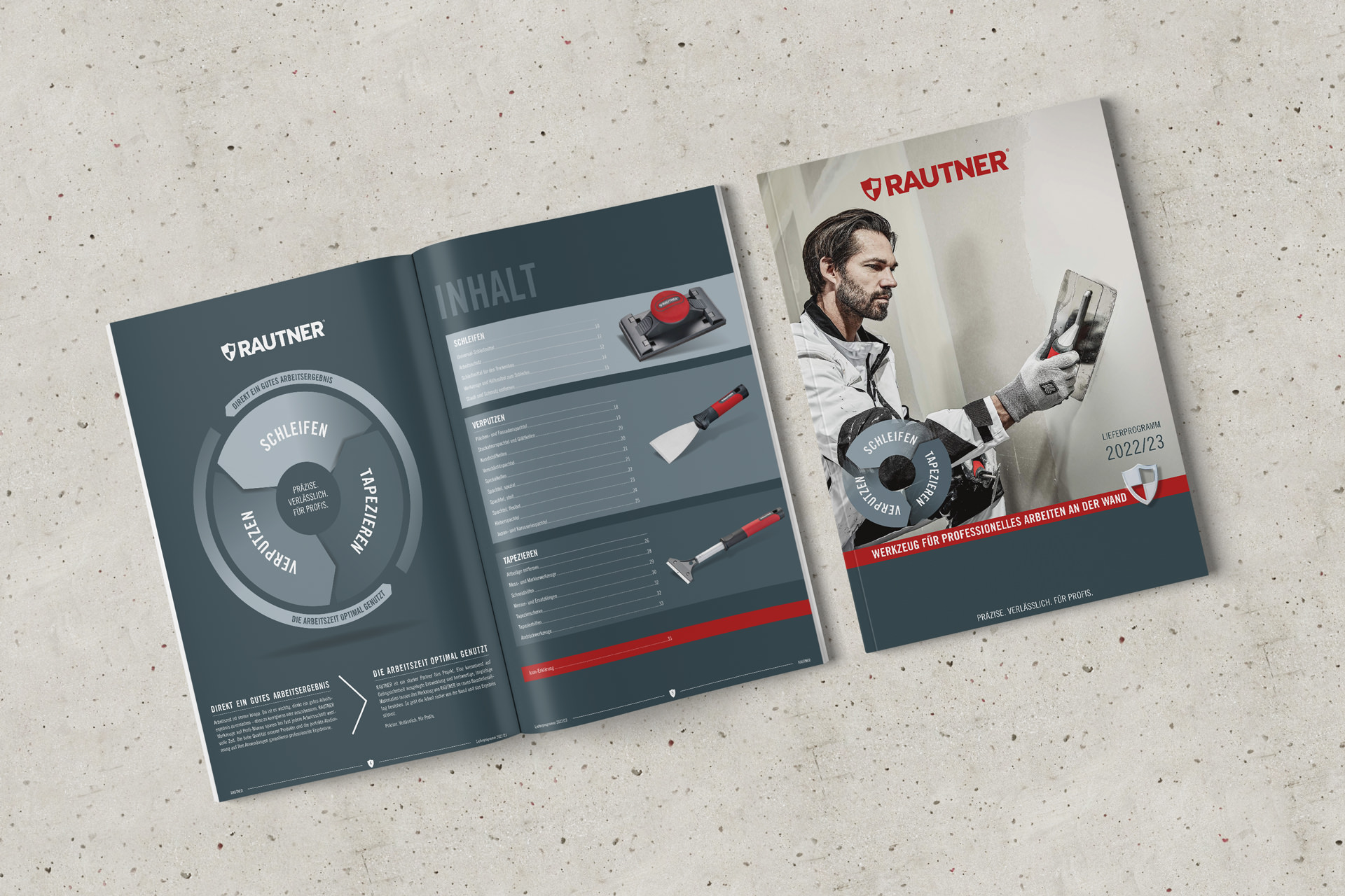 Rautner broschuere cover für Katalog