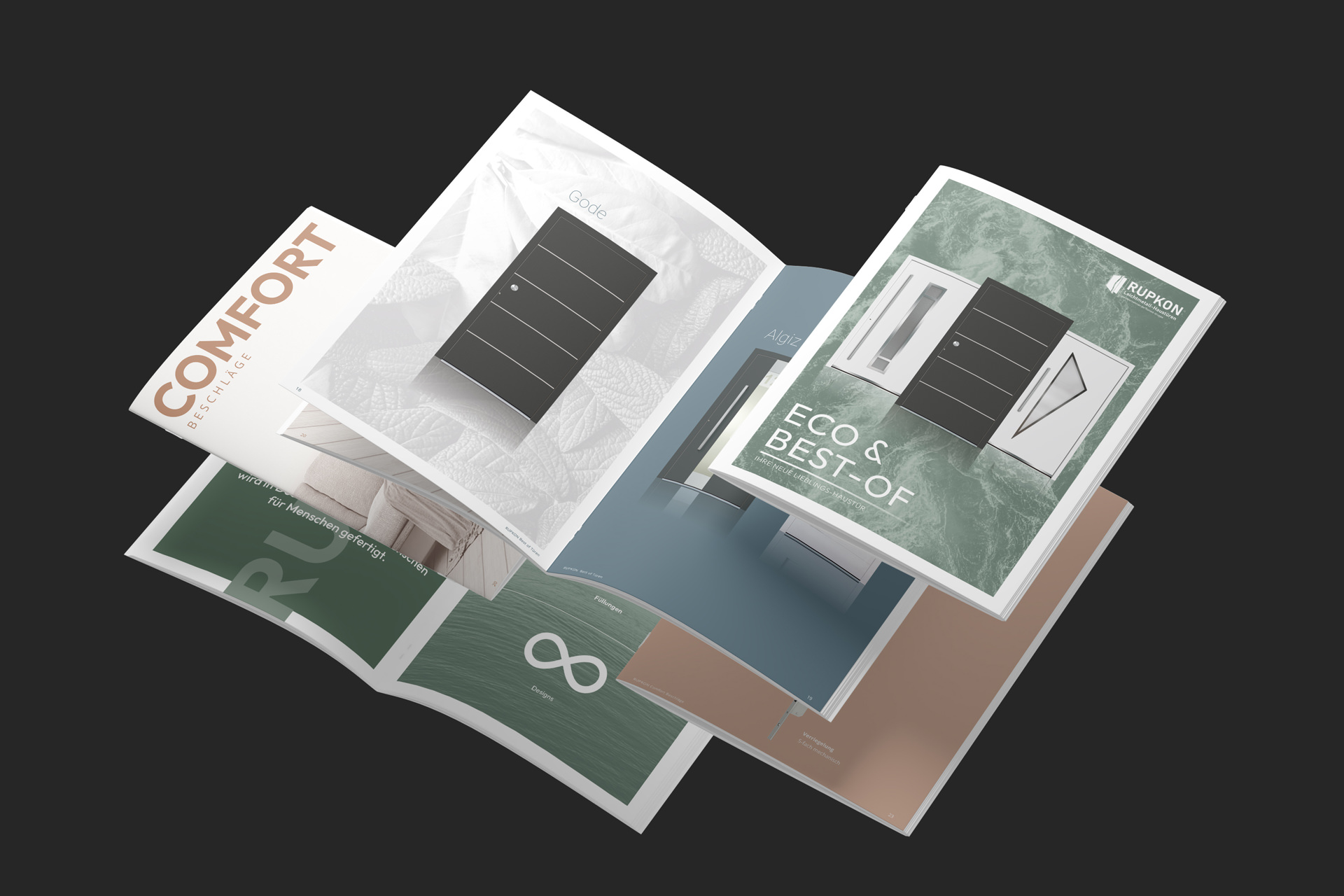 Rupkon eco offen für Broschürendesign