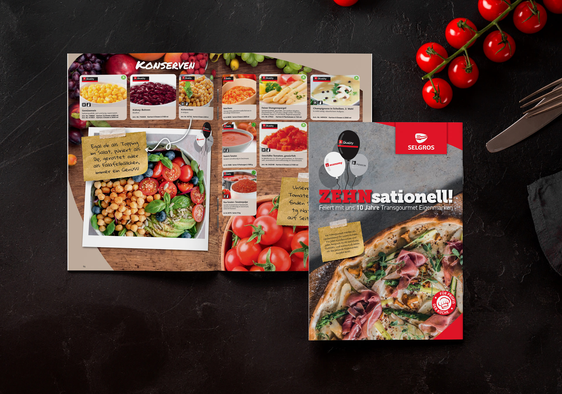 Transgourmet selgros katalog für Broschürendesign